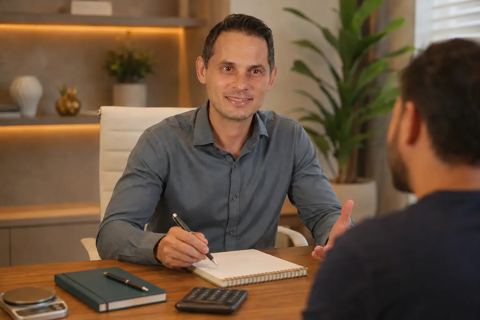 Dr. Ricardo Zanuto planejando calorias e macronutrientes em consulta nutricional