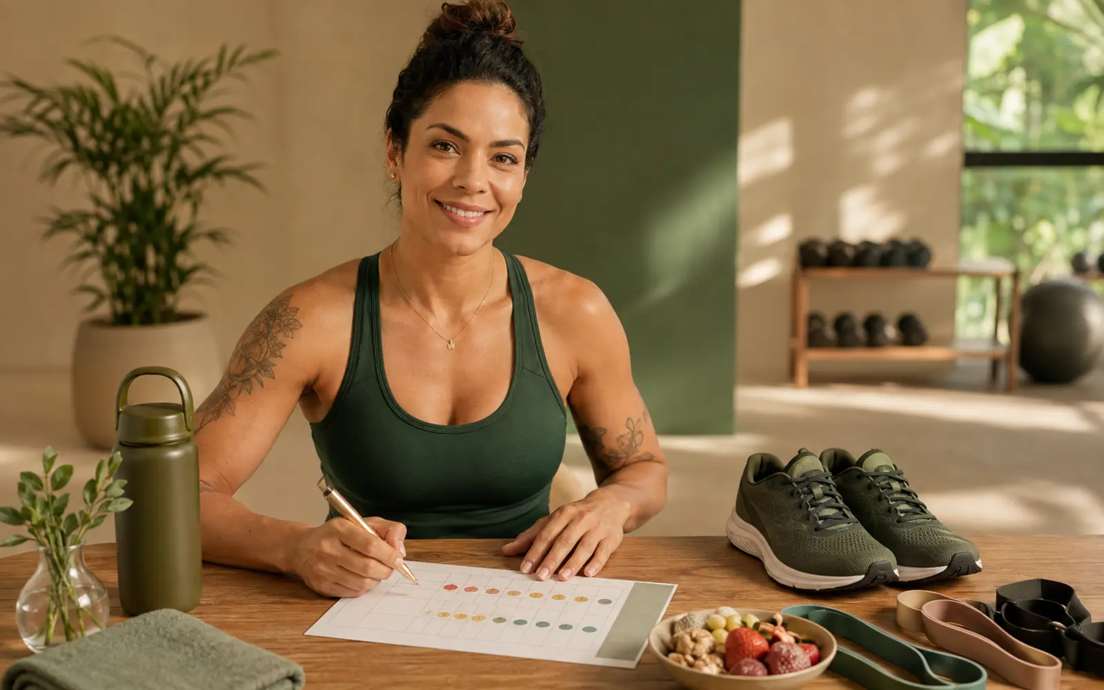 Atleta organiza calendário menstrual, alimentação e planilha de treino