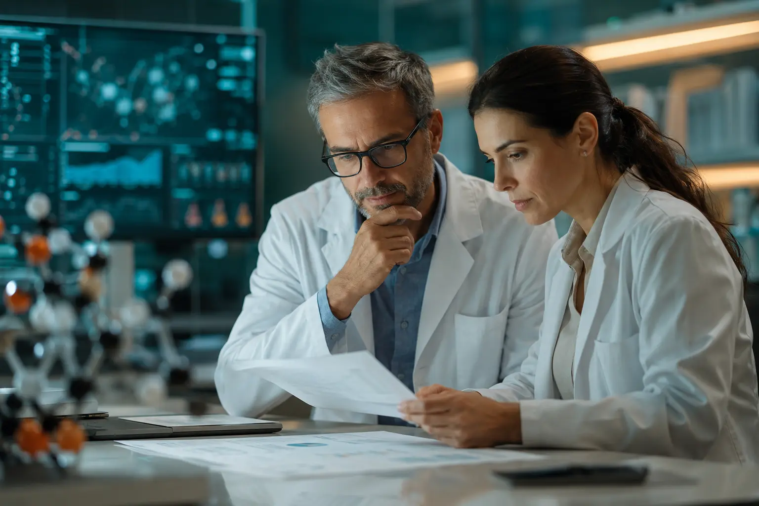 Médico explicando evidências e riscos de medicamentos investigacionais para obesidade